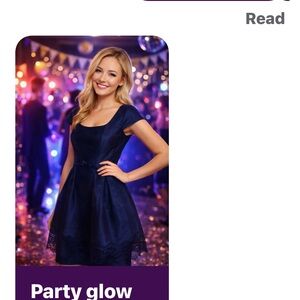 Chic Navy Cap Sleeve Dress (Created Image)